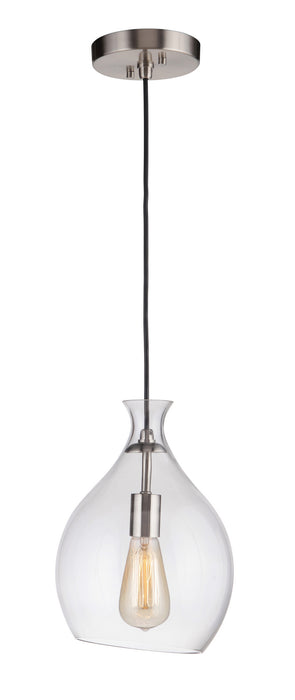 One Light Pendant from the Pendant collection in Brushed Polished Nickel finish