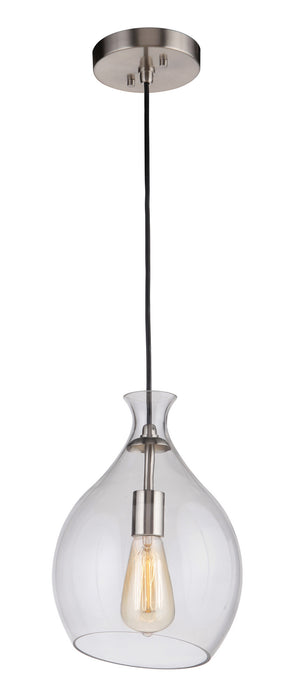 One Light Pendant from the Pendant collection in Brushed Polished Nickel finish