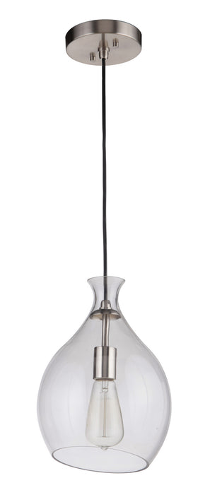 One Light Pendant from the Pendant collection in Brushed Polished Nickel finish