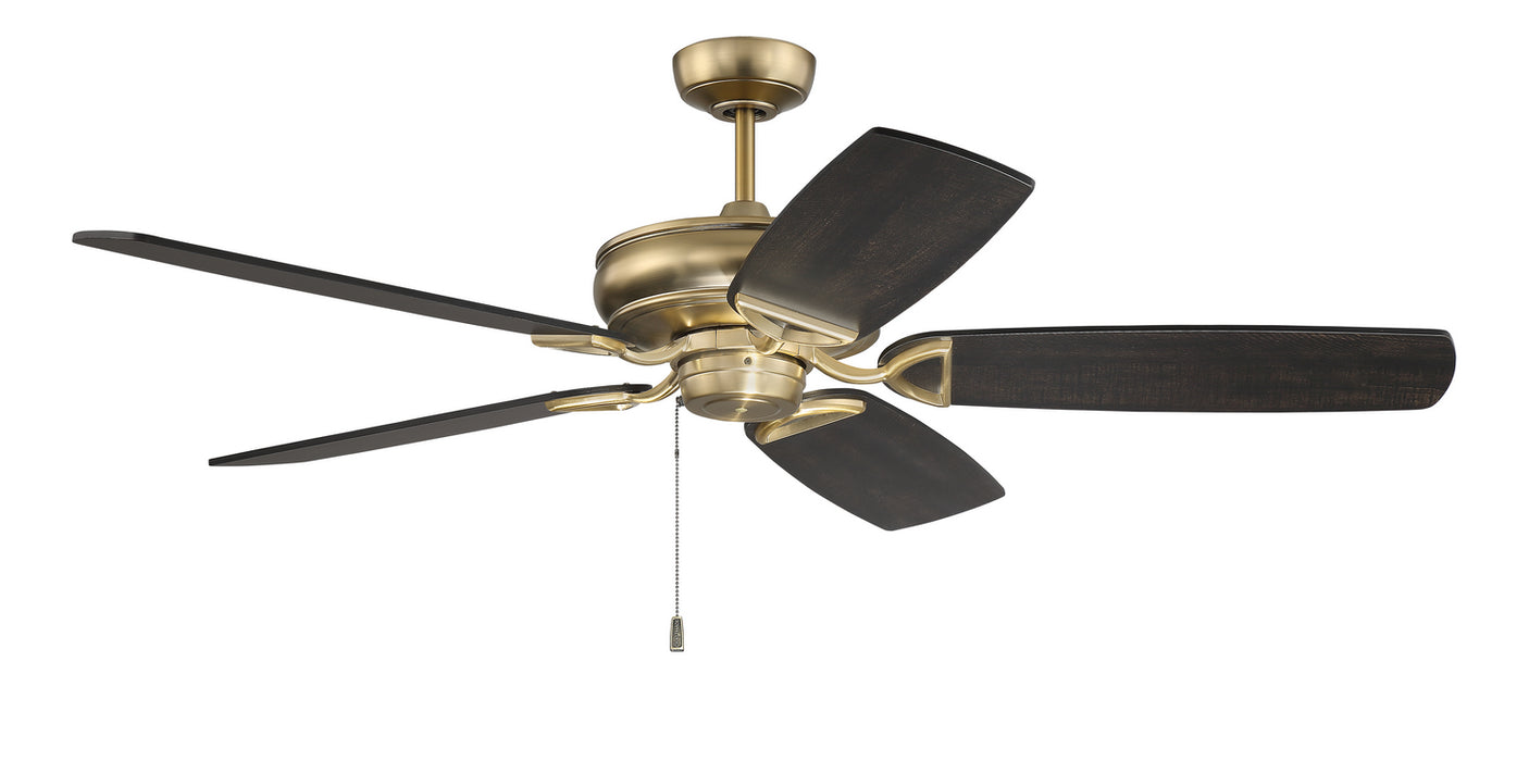 56``Ceiling Fan from the Supreme Air DC 56`` collection in Satin Brass finish