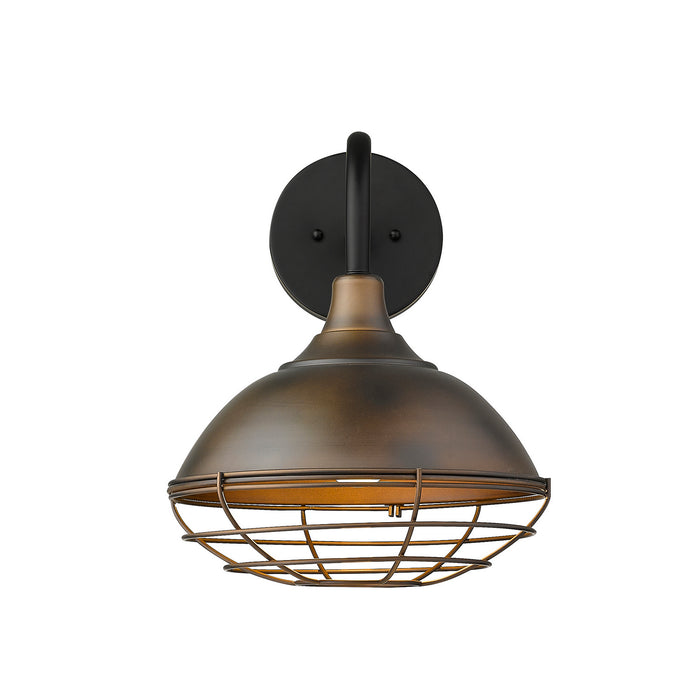 One Light Wall Sconce from the Afton collection in Oil-Rubbed Bronze finish