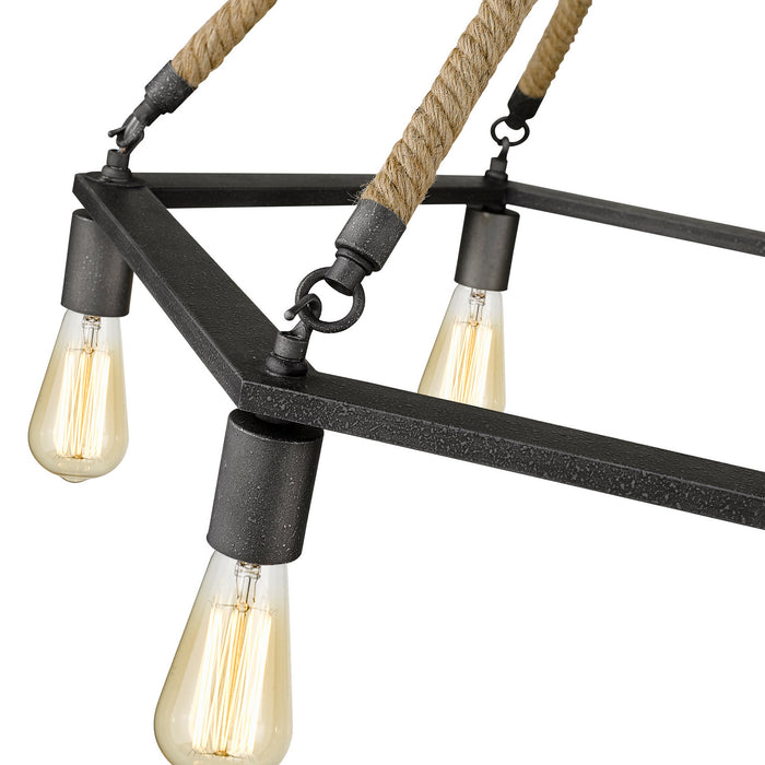 Six Light Chandelier from the Holden collection in Antique Gray finish