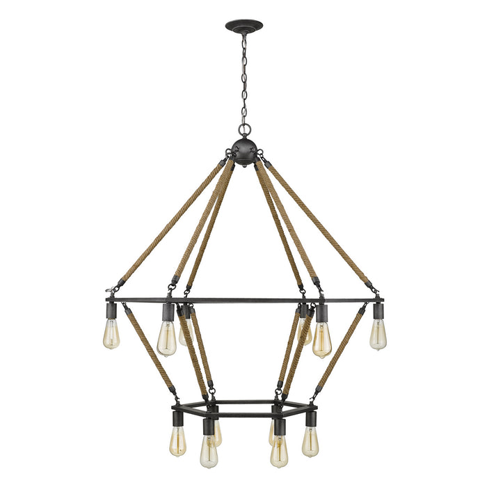 12 Light Chandelier from the Holden collection in Antique Gray finish