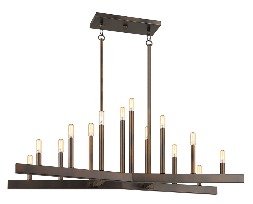 14 Light Island Pendant from the Fallon collection in Oil-Rubbed Bronze finish