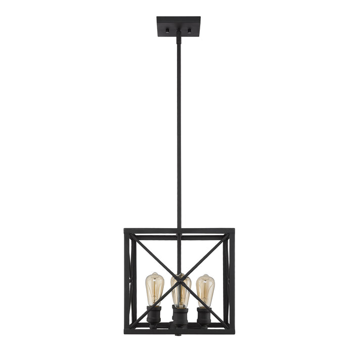 Four Light Pendant from the Brooklyn collection in Matte Black finish