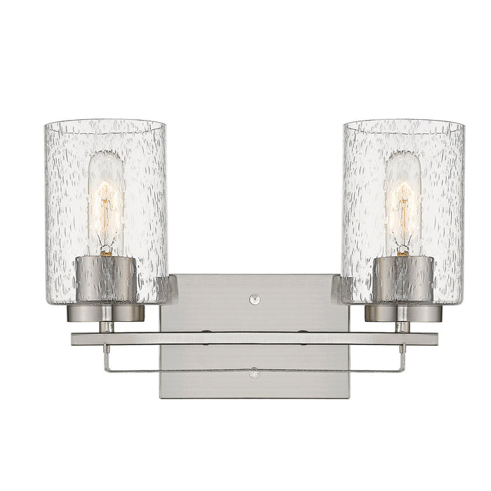 Two Light Vanity from the Orella collection in Satin Nickel finish