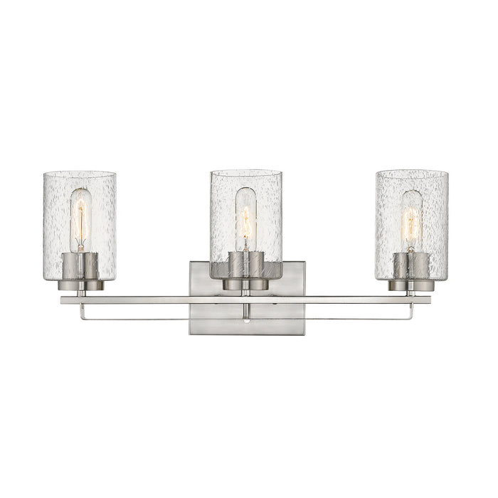 Three Light Vanity from the Orella collection in Satin Nickel finish