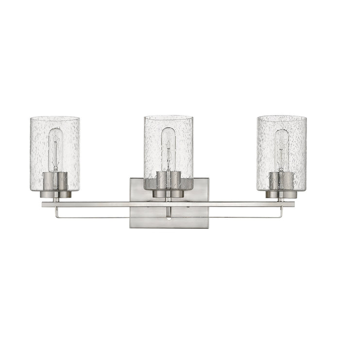 Three Light Vanity from the Orella collection in Satin Nickel finish