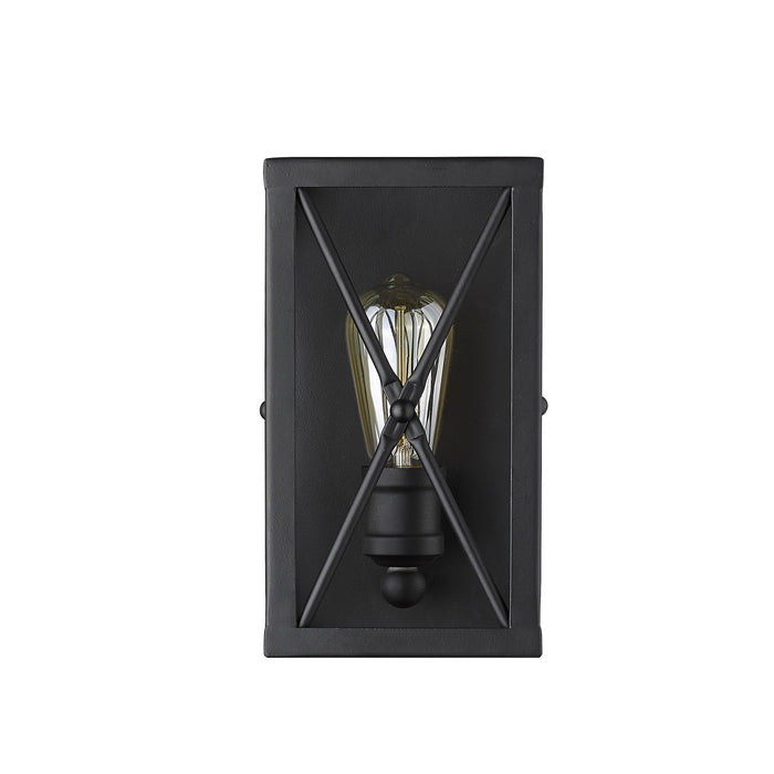 One Light Wall Sconce from the Brooklyn collection in Matte Black finish