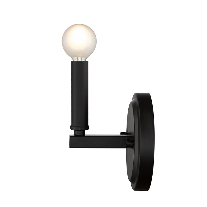 One Light Wall Sconce from the Sawyer collection in Matte Black finish