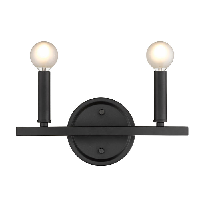 Two Light Vanity from the Sawyer collection in Matte Black finish