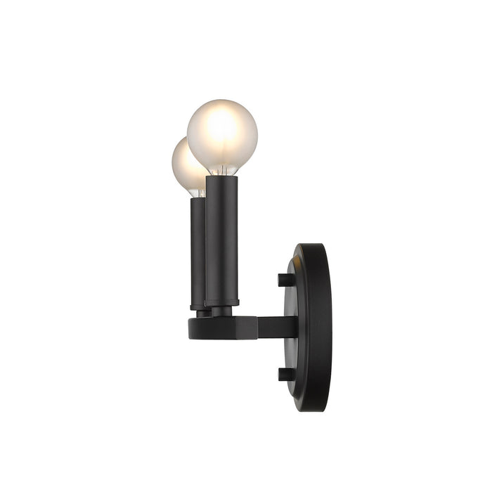 Two Light Vanity from the Sawyer collection in Matte Black finish
