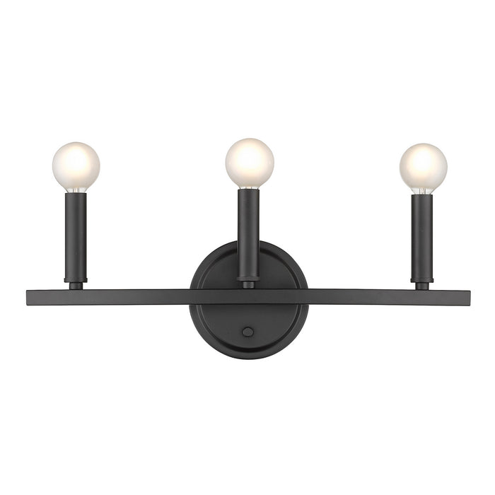 Three Light Vanity from the Sawyer collection in Matte Black finish
