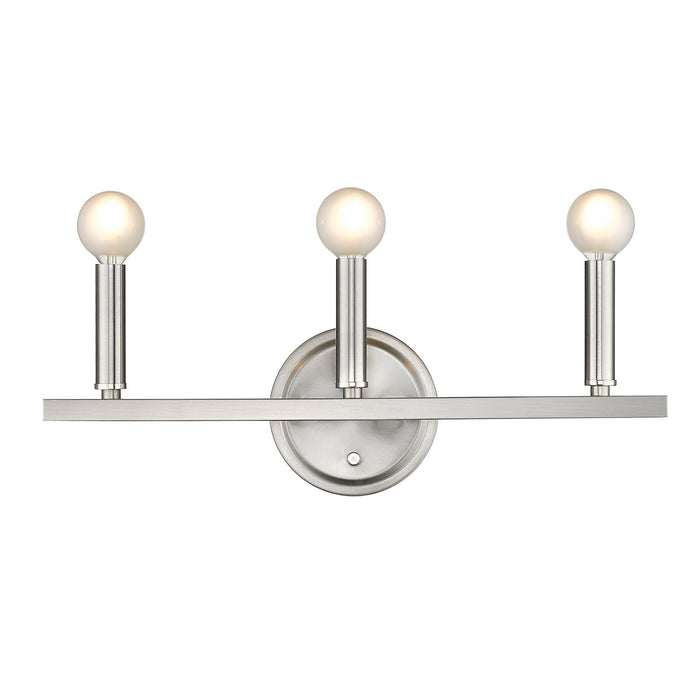 Three Light Vanity from the Sawyer collection in Satin Nickel finish