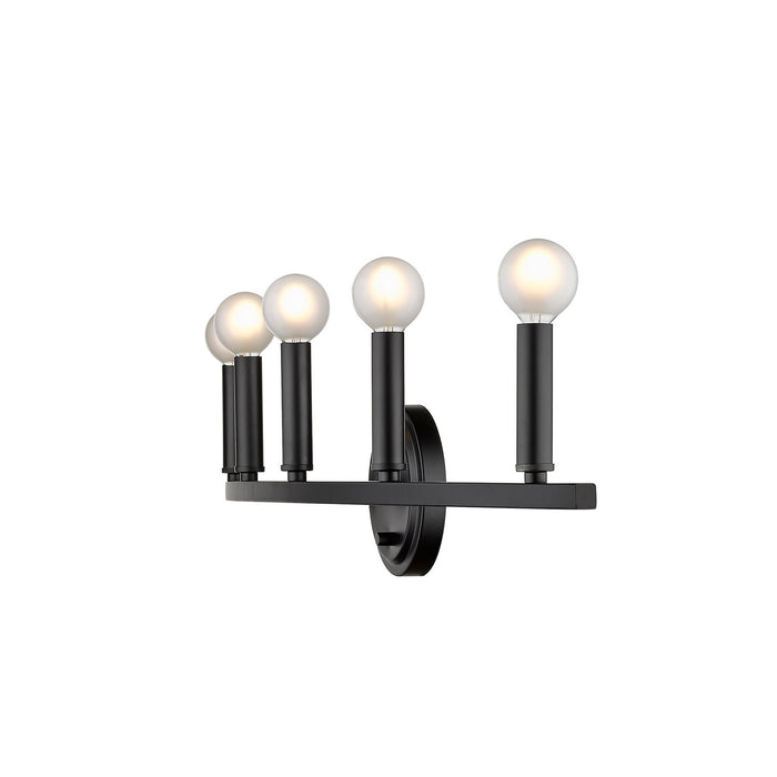 Five Light Vanity from the Sawyer collection in Matte Black finish