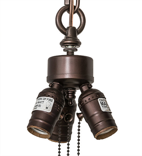 Three Light Pendant Hardware in Mahogany Bronze finish