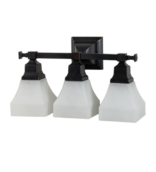 Three Light Wall Sconce from the Bungalow collection in Craftsman Brown finish