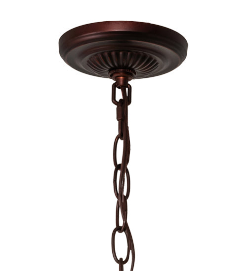 Three Light Pendant from the Tiffany Cabbage Rose collection in Mahogany Bronze finish