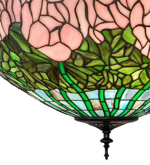 Three Light Pendant from the Cabbage Rose collection in Mahogany Bronze finish