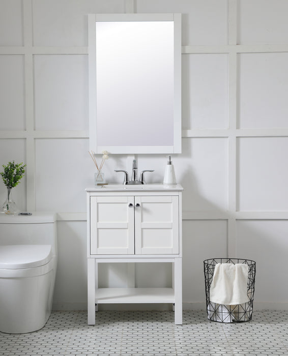 Mirror from the Aqua collection in White finish