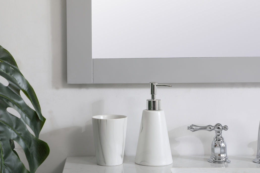 Mirror from the Aqua collection in Grey finish