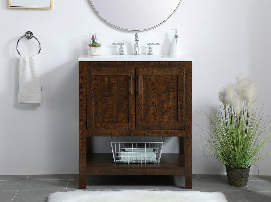 Single Bathroom Vanity from the Aubrey collection in Espresso finish