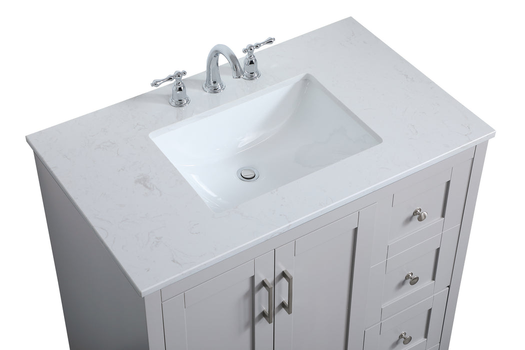 Single Bathroom Vanity from the Moore collection in Grey finish