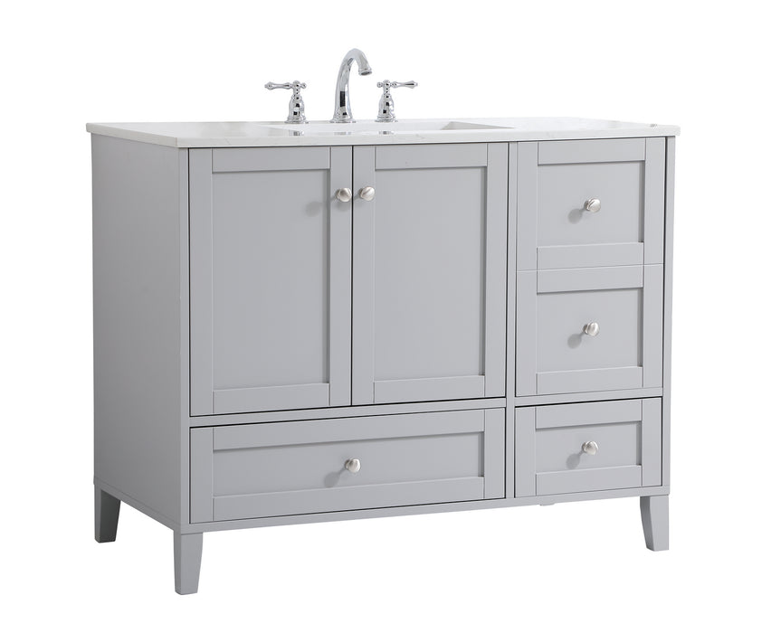 Single Bathroom Vanity from the Sommerville collection in Grey finish