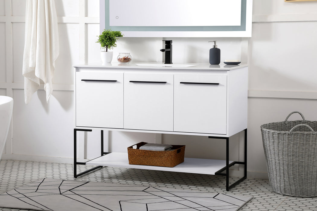 Single Bathroom Vanity from the Gerard collection in White finish