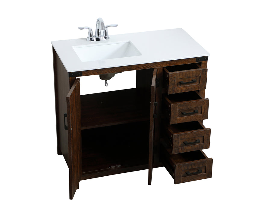 Single Bathroom Vanity from the Dean collection in Espresso finish
