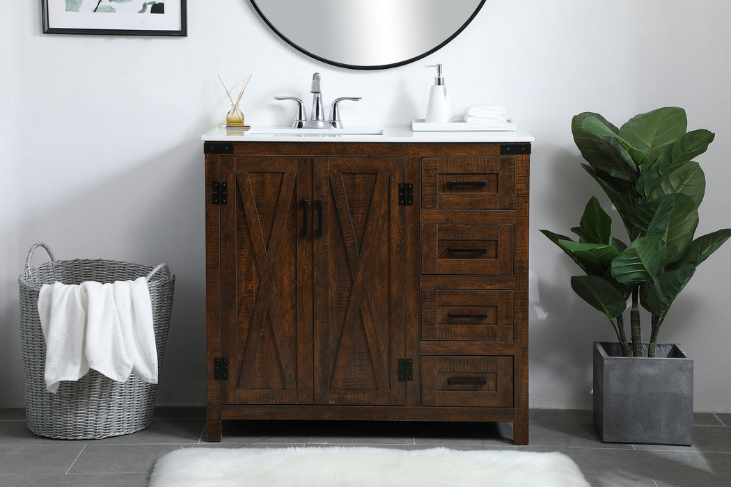 Single Bathroom Vanity from the Dean collection in Espresso finish