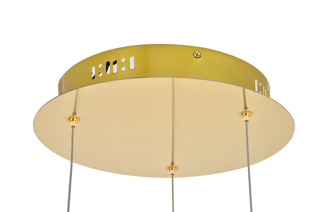LED Pendant from the Polaris collection in Gold finish