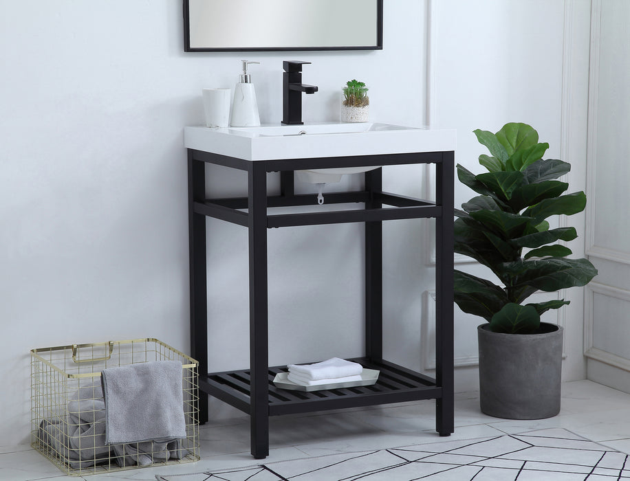 Single Bathroom Vanity from the Raya collection in Black finish