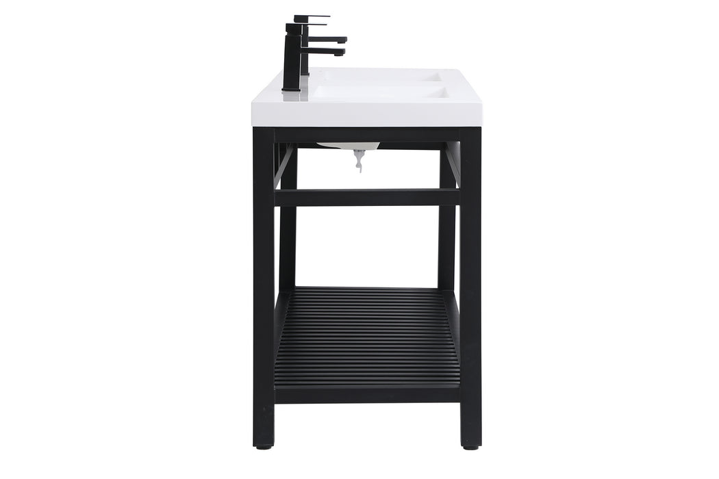 Double Bathroom Vanity from the Raya collection in Black finish