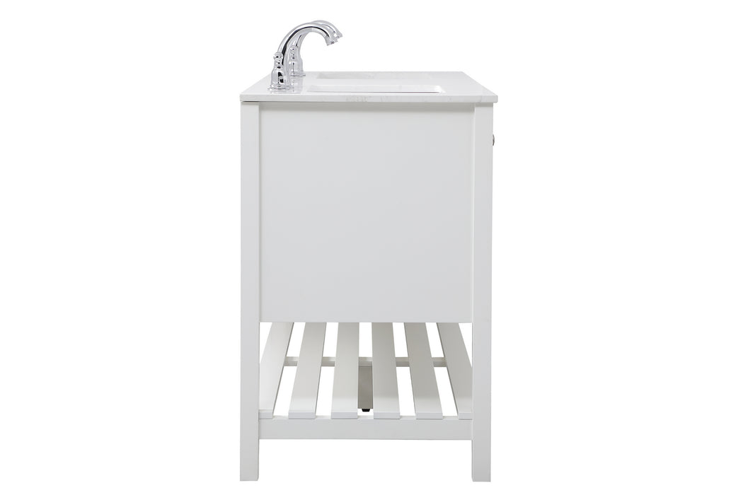 Single Bathroom Vanity from the Theo collection in White finish