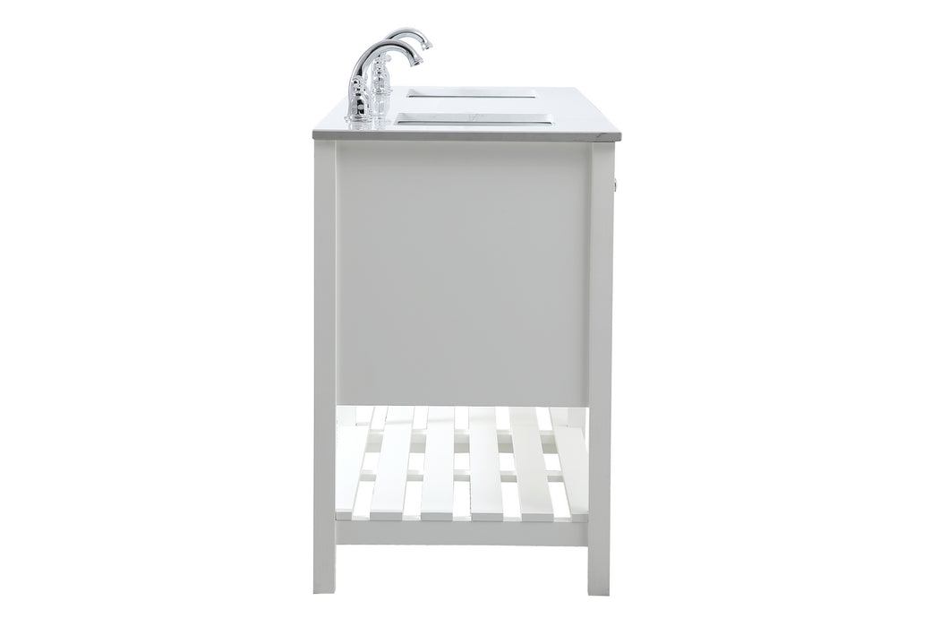 Double Bathroom Vanity from the Theo collection in White finish