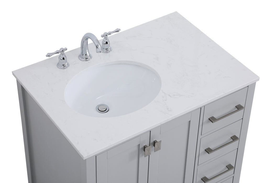 Single Bathroom Vanity from the Irene collection in Gray finish