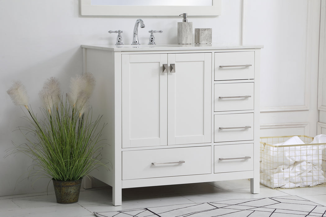 Single Bathroom Vanity from the Irene collection in White finish