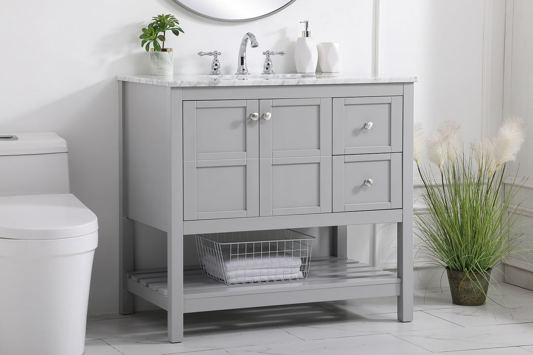 Single Bathroom Vanity from the Thalen collection in Gray finish