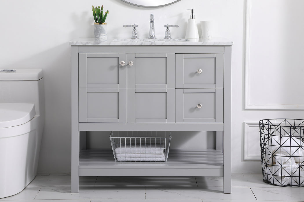 Single Bathroom Vanity from the Thalen collection in Gray finish