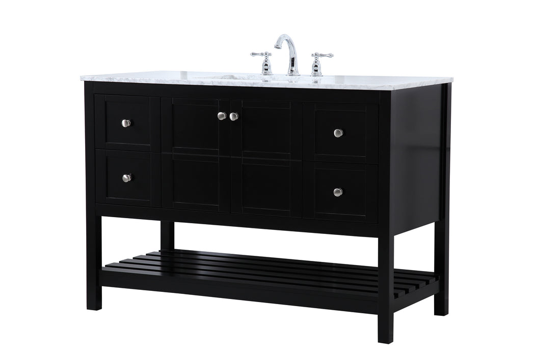 Single Bathroom Vanity from the Thalen collection in Black finish