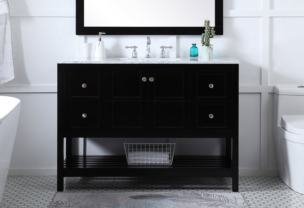 Single Bathroom Vanity from the Thalen collection in Black finish