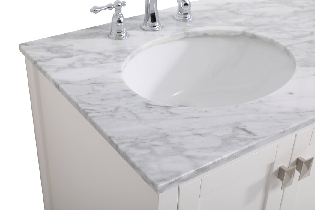 Single Bathroom Vanity from the Erina collection in White finish