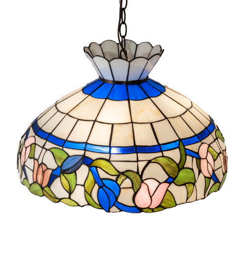 Three Light Pendant from the Rose Vine collection in Mahogany Bronze finish