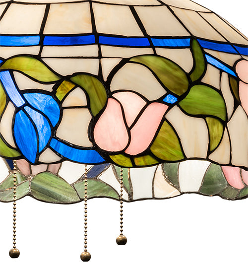 Three Light Pendant from the Rose Vine collection in Mahogany Bronze finish