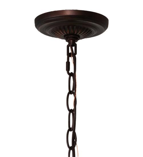Three Light Pendant from the Rose Vine collection in Mahogany Bronze finish