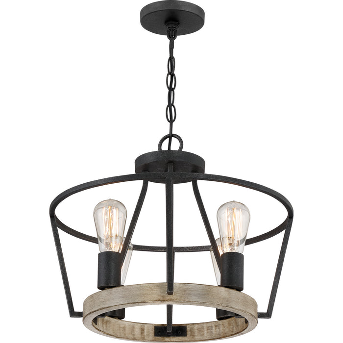 Four Light Pendant from the Brockton collection in Grey Ash finish