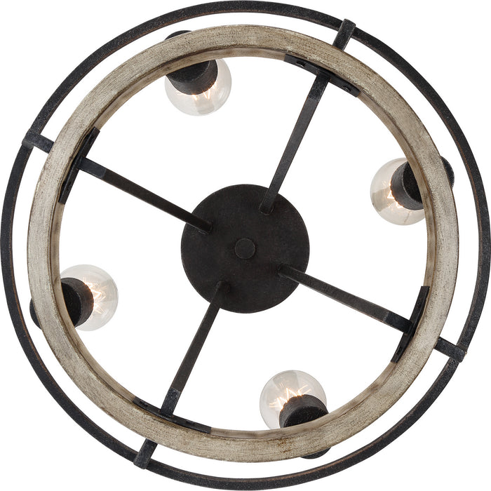 Four Light Pendant from the Brockton collection in Grey Ash finish