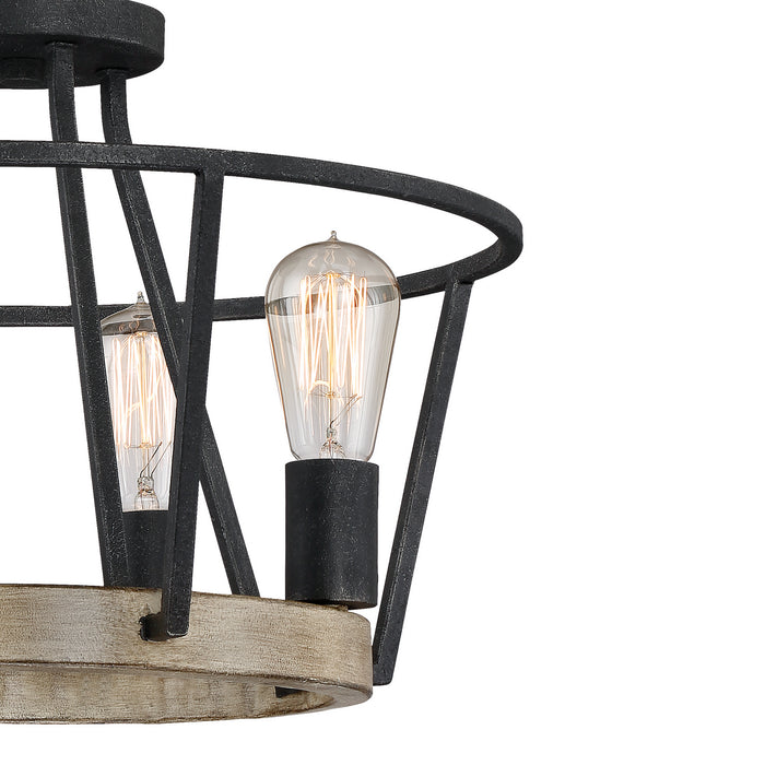 Four Light Pendant from the Brockton collection in Grey Ash finish