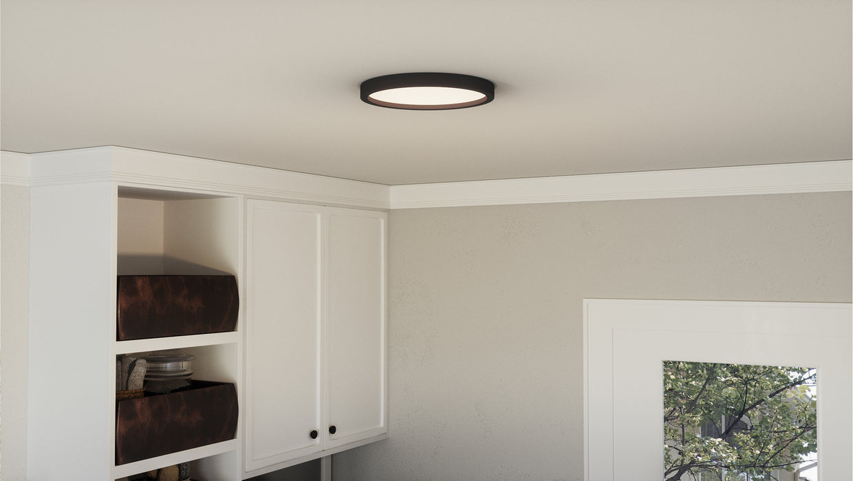 LED Flush Mount from the Outskirts collection in Earth Black finish
